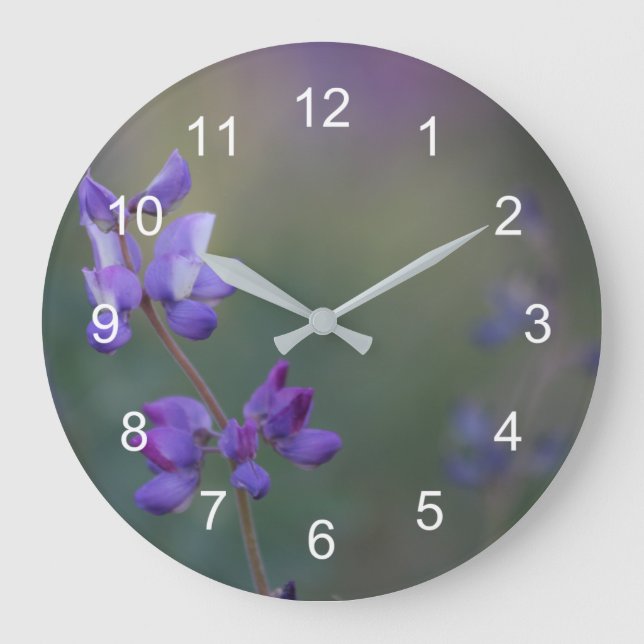 Lupinenfeld Große Wanduhr (Vorderseite)