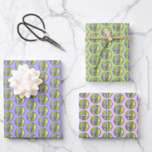 Lupinenmalerei - Originale Blumenkunst Geschenkpapier Set