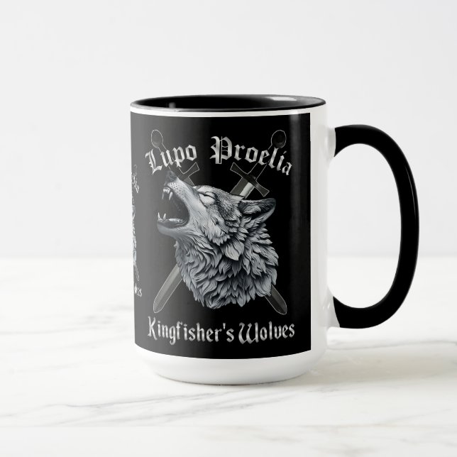 Lupo Proelia Kingfisher's Wölfe Tasse (Rechts)