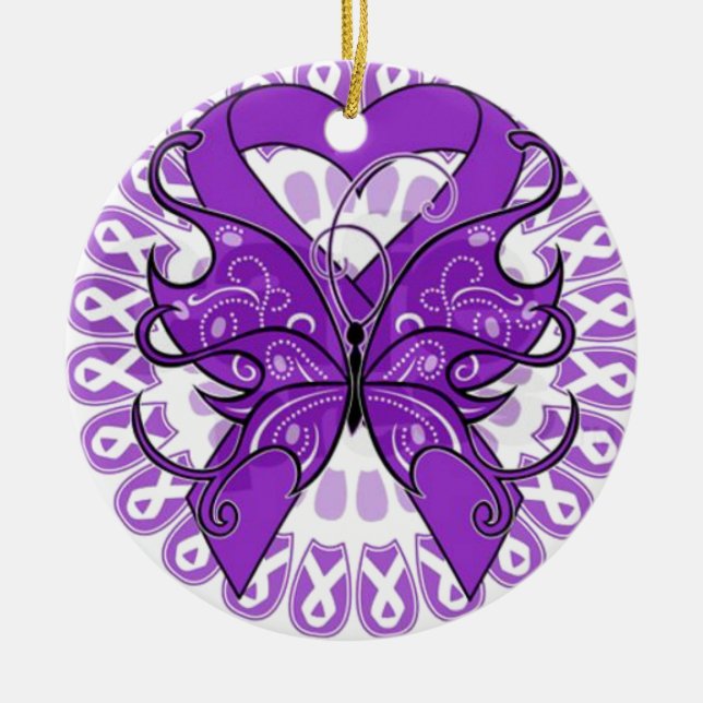 Lupus Awareness Keramik Ornament (Vorne)
