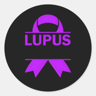 Lupus Awareness Lupus Warrior Lupus Ninja Runder Aufkleber