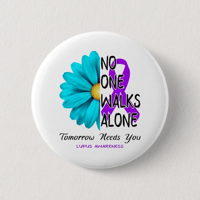 Lupus Awareness Month Ribbon Geschenke Button (Vorderseite)