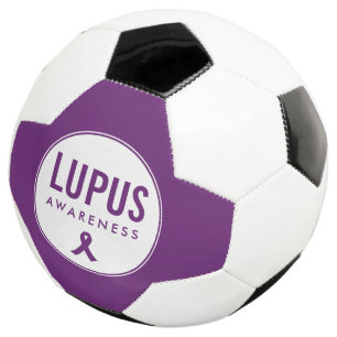 Lupus Awareness Ribbon Lila Fußball