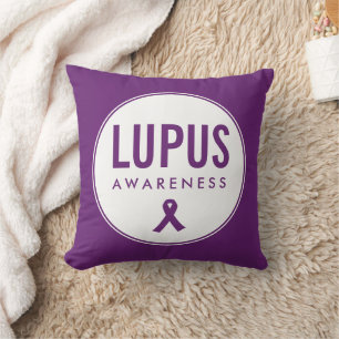 Lupus Awareness Ribbon Lila Kissen
