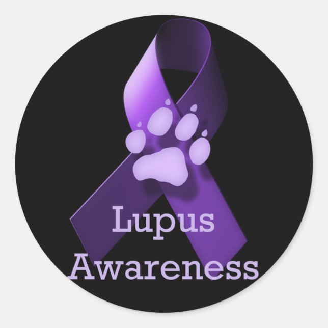 Lupus Awareness Runder Aufkleber (Vorderseite)