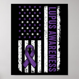 Lupus Awareness Shirt Wir tragen Lila für Lupus Aw Poster