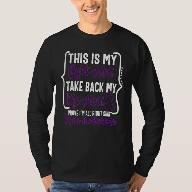 Lupus Awareness This Mein Kampf Lila Multibbon-Kri T-Shirt (Vorderseite)