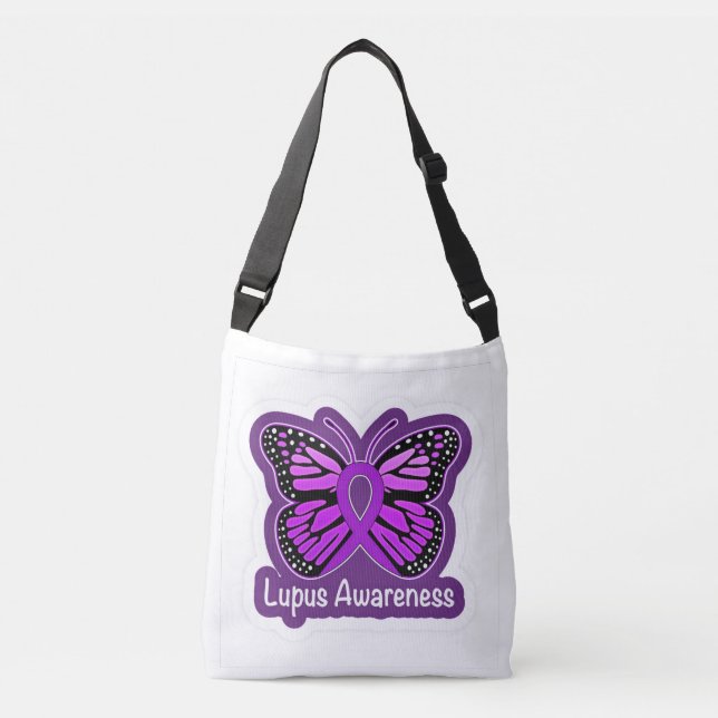Lupus Awareness Tragetaschen Mit Langen Trägern (Vorderseite)