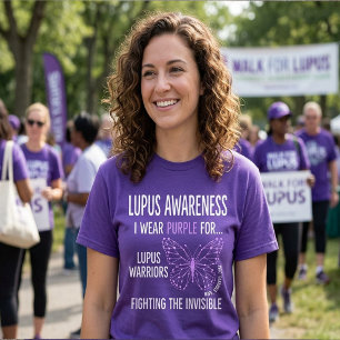 Lupus-Bewusstsein Ich trage Lila für Lupus-Krieger T-Shirt