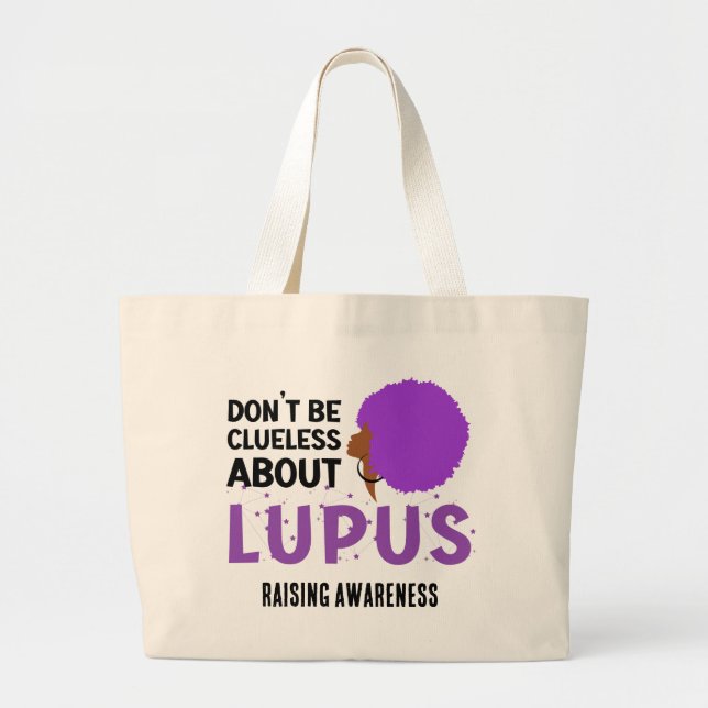 LUPUS-BEWUSSTSEIN sollte nicht unmissverständlich  Jumbo Stoffbeutel (Vorne)
