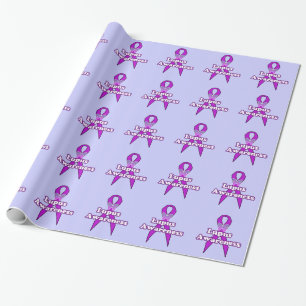Lupus-Bewusstseins-Band mit Schmetterling Geschenkpapier