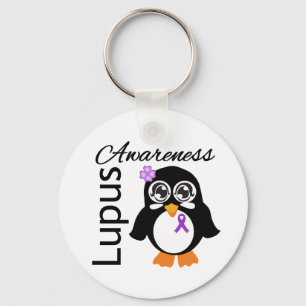 Lupus-Bewusstseins-Pinguin Schlüsselanhänger