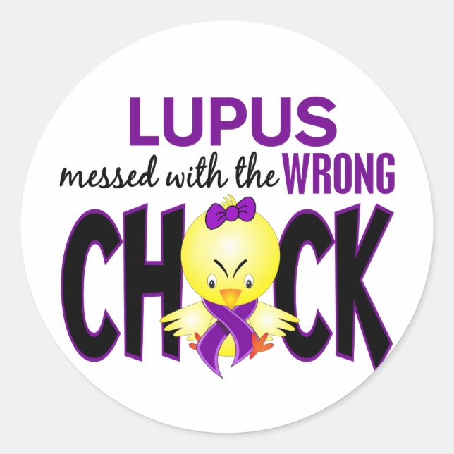Lupus hat sich mit dem falschen Schwanz verständig Runder Aufkleber (Vorderseite)
