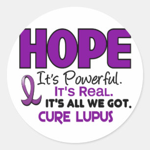 Lupus HOFFNUNG 1 Runder Aufkleber