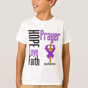 Lupus-Hoffnungs-Liebe-Glauben-Gebets-Kreuz T-Shirt