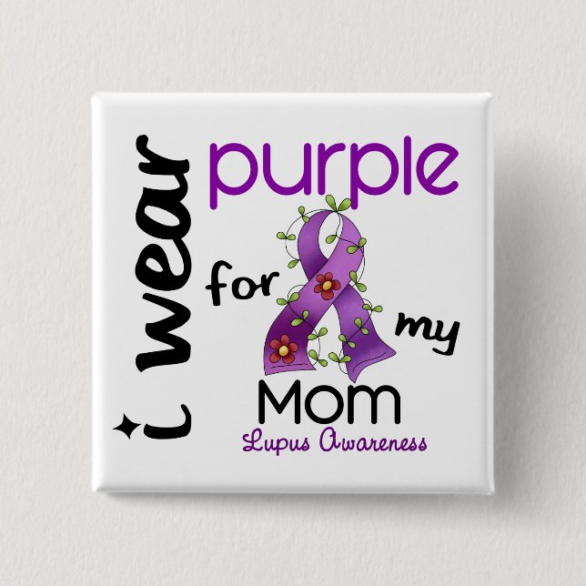 Lupus I ABNUTZUNG LILA FÜR MEINE MAMA 43 Button (Vorderseite)