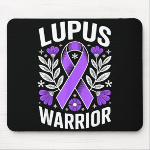 Lupus Krieger floral Bewusstseins Kämpfer lila Mousepad