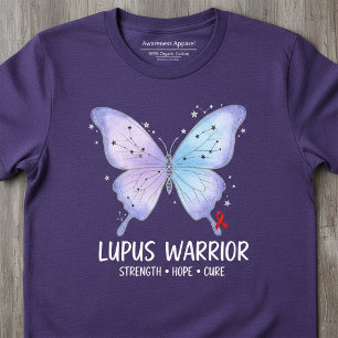 Lupus Krieger Lila Schmetterling T-Shirt