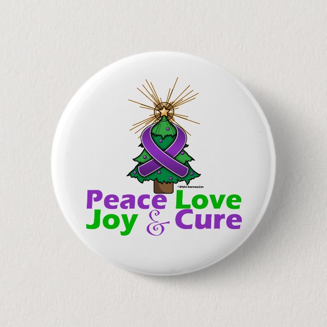 Lupus Peace Liebe Joy Cure Button (Vorderseite)