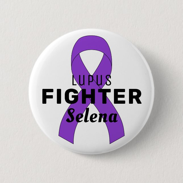 Lupus Ribbon White Button (Vorderseite)