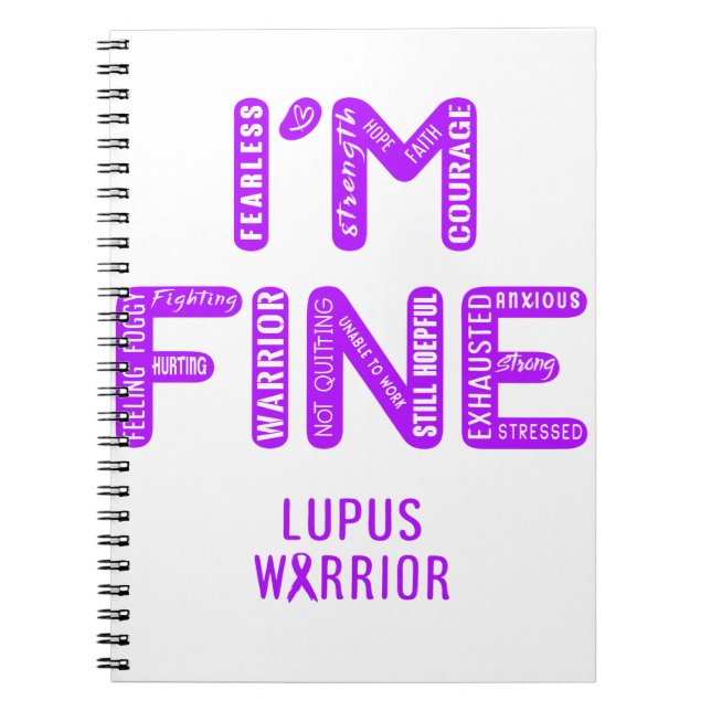 Lupus Warrior - ICH BIN FINE Notizblock (Vorderseite)