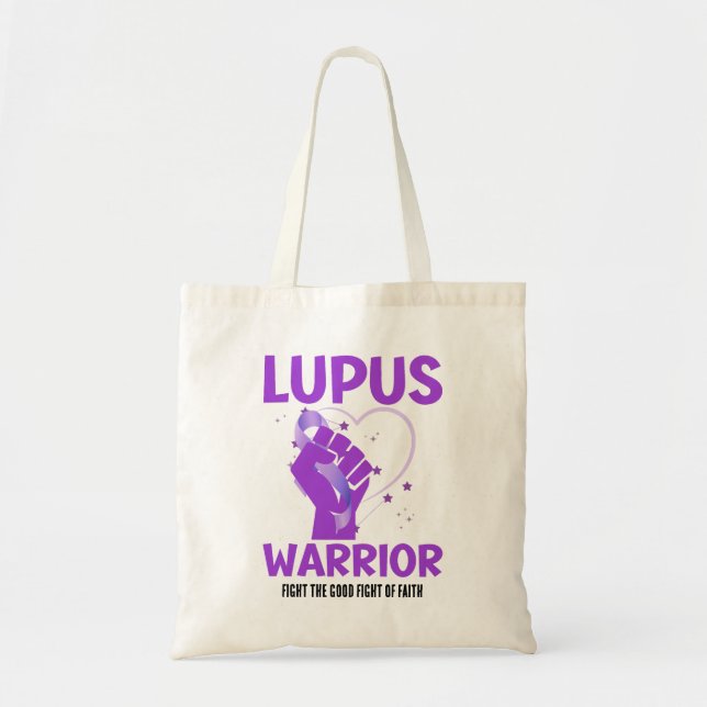 LUPUS WARRIOR Lila Aufklärungsmonat Tragetasche (Vorne)