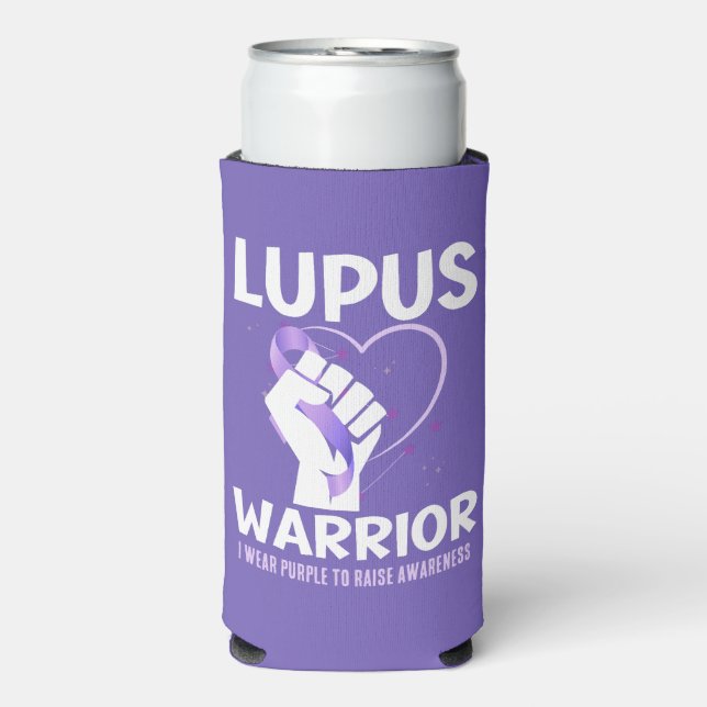 LUPUS WARRIOR Lila Band Aufklären Selters Dosenkühler (Seltzer Vorderseite)