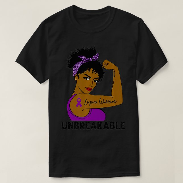 Lupus Warrior Strong Black Women Unzerbrechliche S T-Shirt (Design vorne)