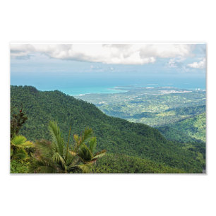 Luquillo-Berge mit Blick auf die Küste von Puerto Fotodruck