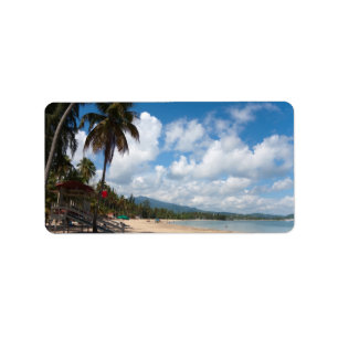 Luquillo Strand Puerto Rico Adressaufkleber