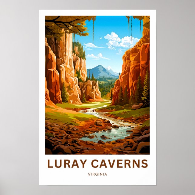 Luray Caverns Virginia Travel Print Poster (Vorne)
