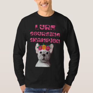 Lure Coursing Champion Hund mit Blume Crown T-Shirt
