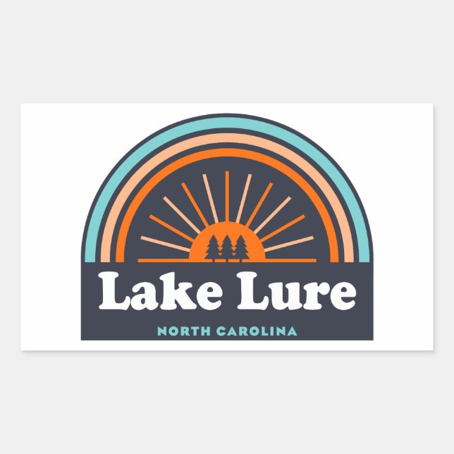 Lure North Carolina Rainbow Rechteckiger Aufkleber (Vorderseite)