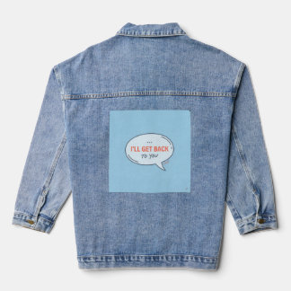 LUSA - Ich melde mich wieder - Sprechblase Aus Jeansjacke