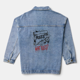 LUSA - Welche Regeln - Rebellische Ästhetik Jeansjacke