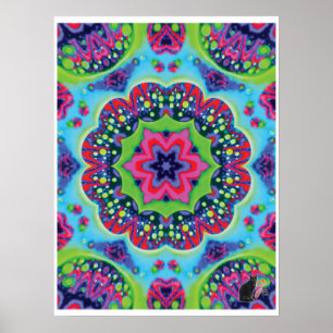 Luscious Kinetic Collage Kaleidoscope Poster