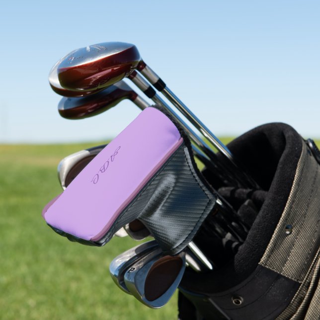 Luscious Lavender Monogram Golf Headcover (In Situ)