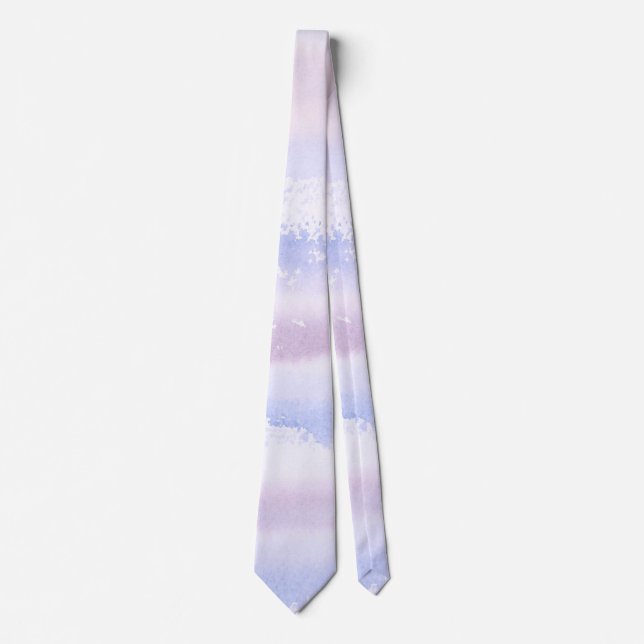 Luscious Lavender Watercolor Krawatte (Vorderseite)