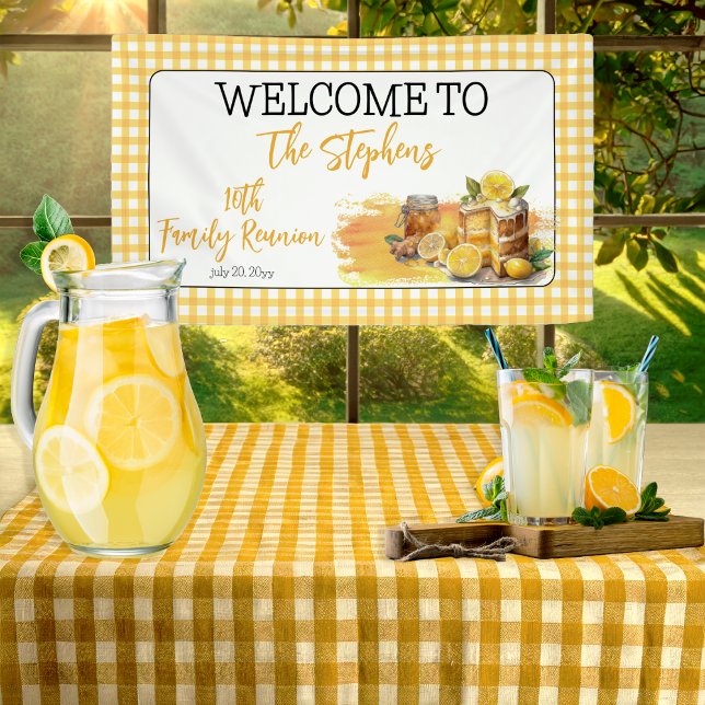 Luscious Lemon Cake Ginger Tea Family Wiedersehen Banner (Luscious Lemon Cake Ginger Tea Family Reunion Banner)