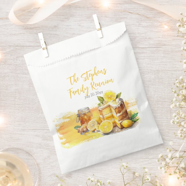 Luscious Lemon Cake Ginger Tea Family Wiedersehen Geschenktütchen (Ausgeschnitten)