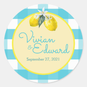 Luscious Lemon Custom Wedding Stickers