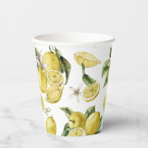 Luscious Lemons Muster Papier Cups