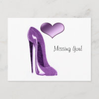 Luscious Lilac Stiletto High Heel Shoe and Heart