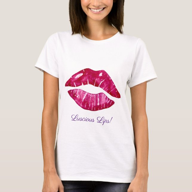 Luscious Lips Design Ladies T-shirt (Vorderseite)