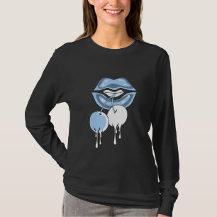 Luscious Lips Dripping Sneaker Match 4 Universität T-Shirt