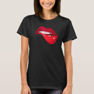 Luscious Lips für Sie Cooles Valentinstag T-Shirt