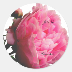 Luscious Pink Peony Custom Umschlag Aufkleber