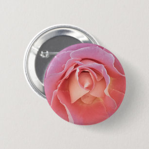 Luscious Pink Rose Button