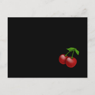 Luscious Retro Cherries Postkarte