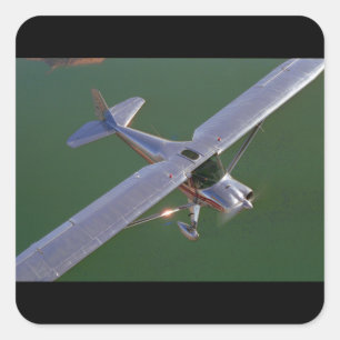 Luscombe, Modell 8, Luftfahrt 1948_Classic Quadratischer Aufkleber